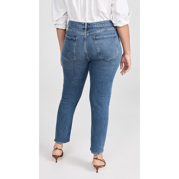 AGOLDE Nico Straight Leg High Rise Slim Denim Jeans size 31 / 10 - Picture 8 of 11